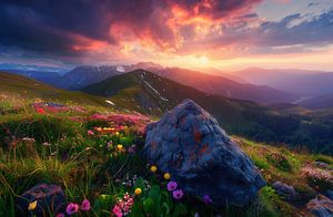 Prachtvolle Sommerlandschaft in den Alpen