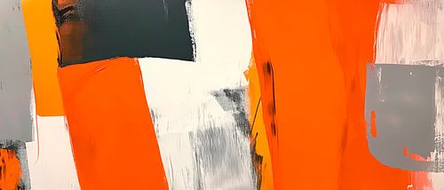 Abstract schilderij in warme kleuren