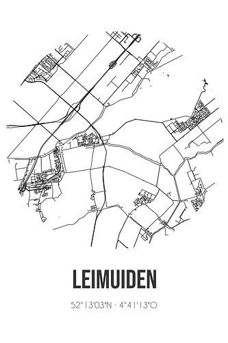 Leimuiden (Südholland) | Karte | Schwarz-Weiß