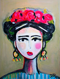Frida avec des roses - Frida sur Daniëlle Ducheine