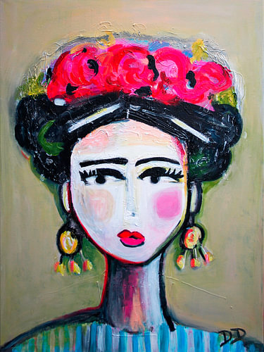Frida with Roses - Frida