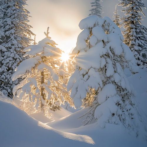 Winterbos Zonlicht