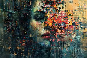 Inner Color – Abstract portret kleurrijk modern wanddecoratie