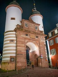 Stadttor Heidelberg bei Nacht