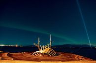The Sun Ship in Iceland with Northern Lights by Patrick Groß thumbnail
