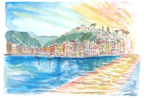 Amazing Portofino Italy Boardwalk Sunset