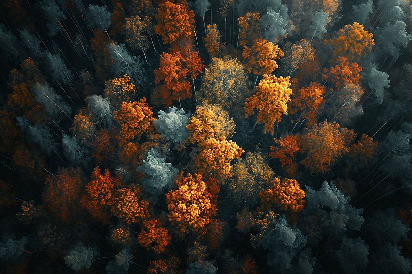 Romantischer Herbstwald von fernlichtsicht