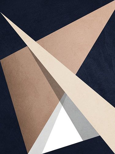 Moderne geometrisch-organische abstracte kunst, aardetinten