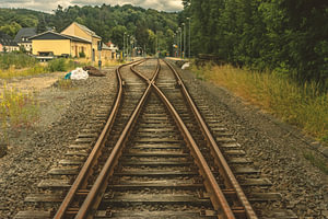 Erzgebirge Einsiedel Bahnhof und Stadt