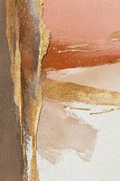 Abstract Schilderij - Goud en Terracotta Elegant en Modern