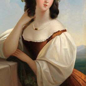 Portrait of a Young Woman. And a Butterfly. by Marja van den Hurk