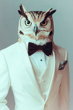 Elegantie in een uilenpak van Poster Art Shop