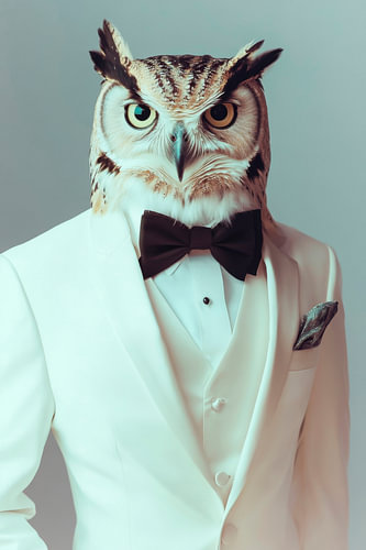 Elegantie in een uilenpak