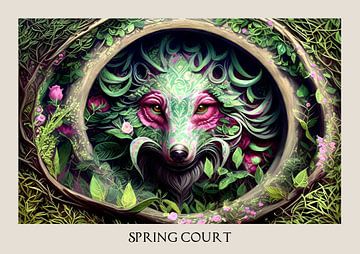 Spring Court | ACOTAR Fan art in passe-partout | Fantasy Art by TrishaVDesigns