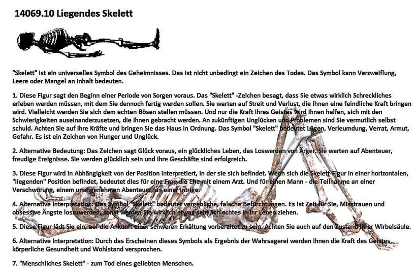 Squelette couché 14069.10 par Vladimir Zykunov