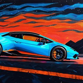 De Lamborghini Huracán STO - Space Night Edition van MIROKKU