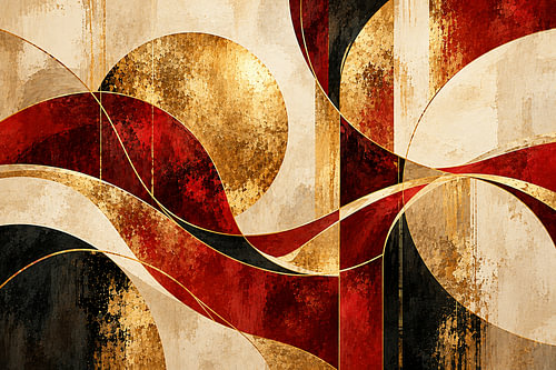 Ruby Elegance – De warmte van rood en goud