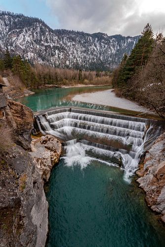Lech Falls Trappen in de winter