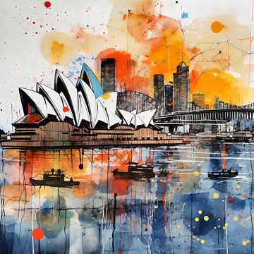 Sydney abstrakt von ARTemberaubend