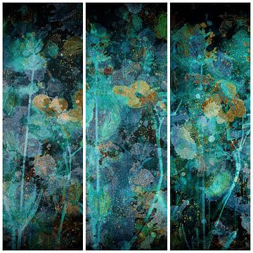 Triptyque de fleurs peintes . sur Saskia Dingemans Awarded Photographer