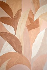 Abstrakte Malerei mit Blättern von Imperial Art House