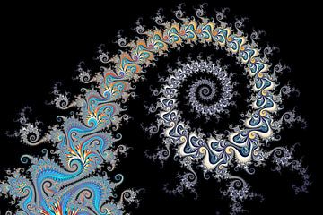 Kleurrijke Mandelbrot Fractal - Wiskunde en Kunst van MPfoto71