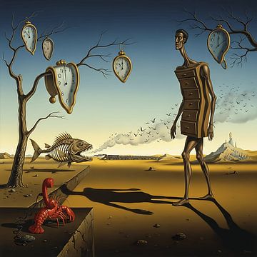Traumlandschaft jenseits der Realität – Moderne surrealistische Kunst von Aden Pink Galerry