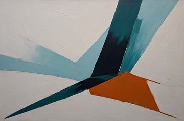 Composition abstraite dynamique en couleur