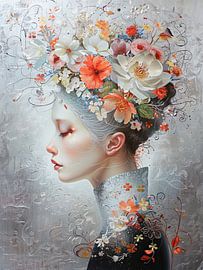 Flüsternde Blumen der Gnade von Abstraktes Gemälde