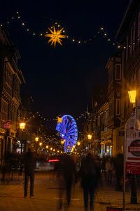 Wernigerode - Breite Straße mit Riesenrad zur Weihnachtszeit