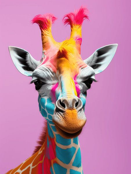 Exotic Savannah beauty | giraffe | pink by Eva Lee