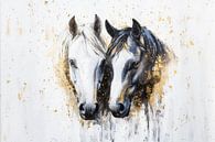 Black and white horse with gold by Deco item thumbnail