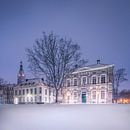 Verschneiter Schlossplatz in der Nacht - Breda von Joris Bax Miniaturansicht