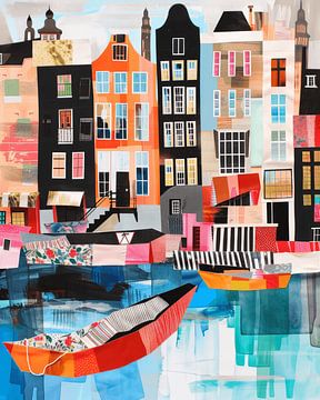 Amsterdam, kleurrijke collage van Studio Allee