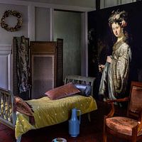 Klantfoto: Saskia als Flora, Rembrandt, als behang