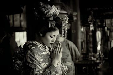 spiritual japan praying Geisha