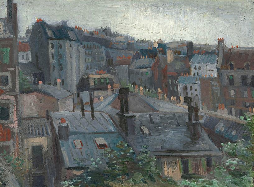 Uitzicht vanuit Vincents atelier, Vincent van Gogh op canvas, behang,  poster en meer