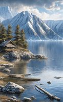 Hut by the lake
