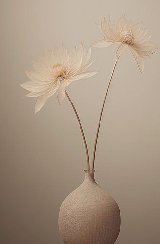 Duo de textures : les dahlias rencontrent la céramique