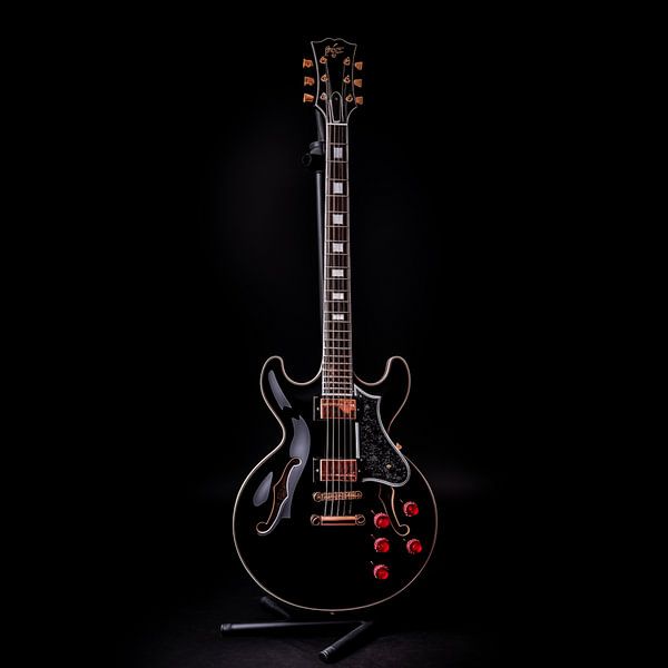 Gitaar rood-zwart van TheXclusive Art