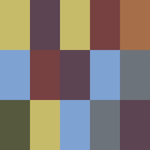 Abstract geometrisch patroon in retro kleuren