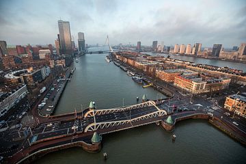 Rotterdam van af de Hefbrug. van Jasper Verolme