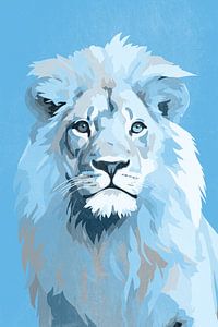 Lion en bleu sur Whale & Sons