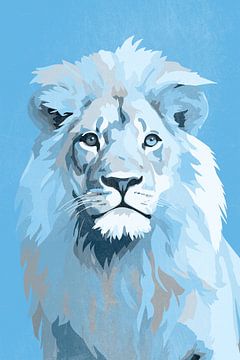 Lion in Blue by Whale & Sons