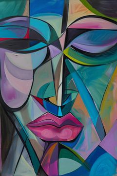 Face in colourful expression dance by Poster Art Shop