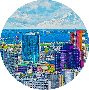 Rotterdam: Skyline-Panorama van Frans Blok