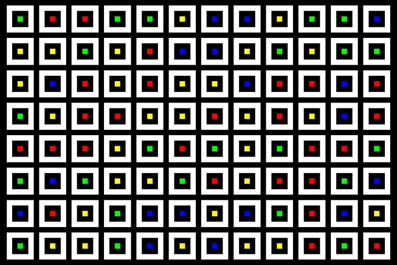 Nested | Center | 12x08 | N=02 | Random #03 | RGBY van Gerhard Haberern
