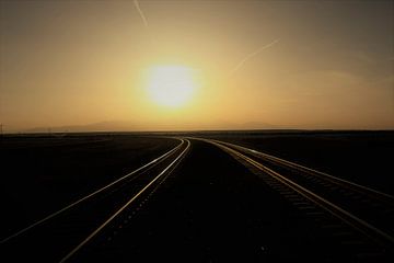 Railroad in the desert van ilja van rijswijk