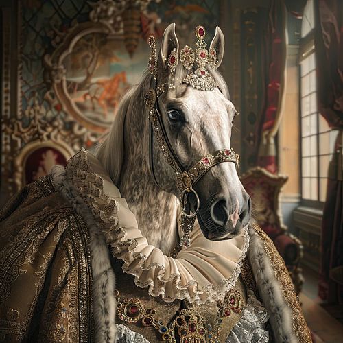 Majestic horse in baroque style