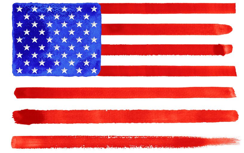 Symbolische Nationalflagge Amerikas von Achim Prill